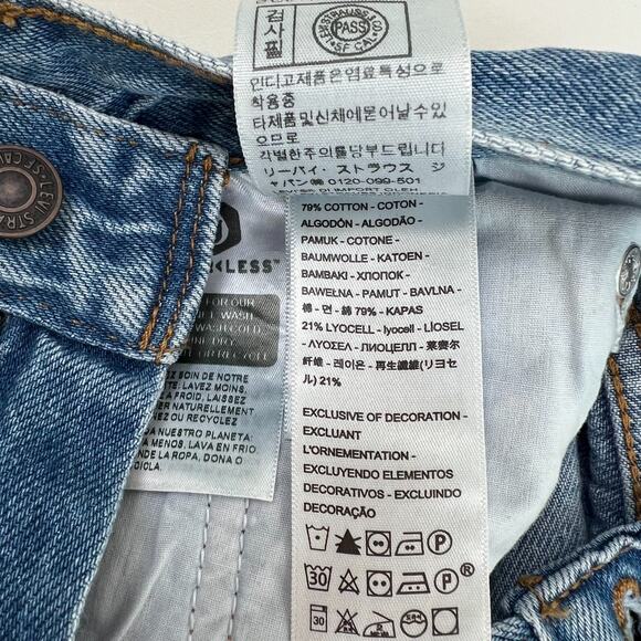 Levi's Premium Women Baggy Dad Straight Leg Mid Rise Jeans 27x30 Blue NWT - Picture 10 of 11